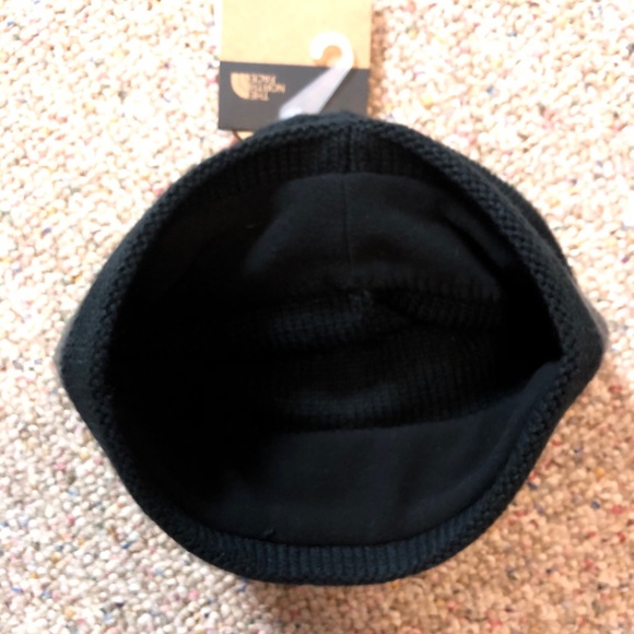 π The North Face Logo Stripe Beanie Black Asphalt - Picture 6 of 7